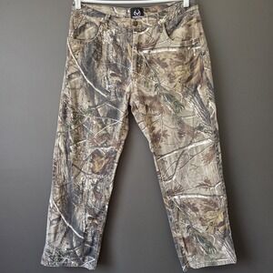 Real Tree Men's 36x30 AP Camo 5 Pocket Denim Jeans Pants Hunting Outdoor Cotton